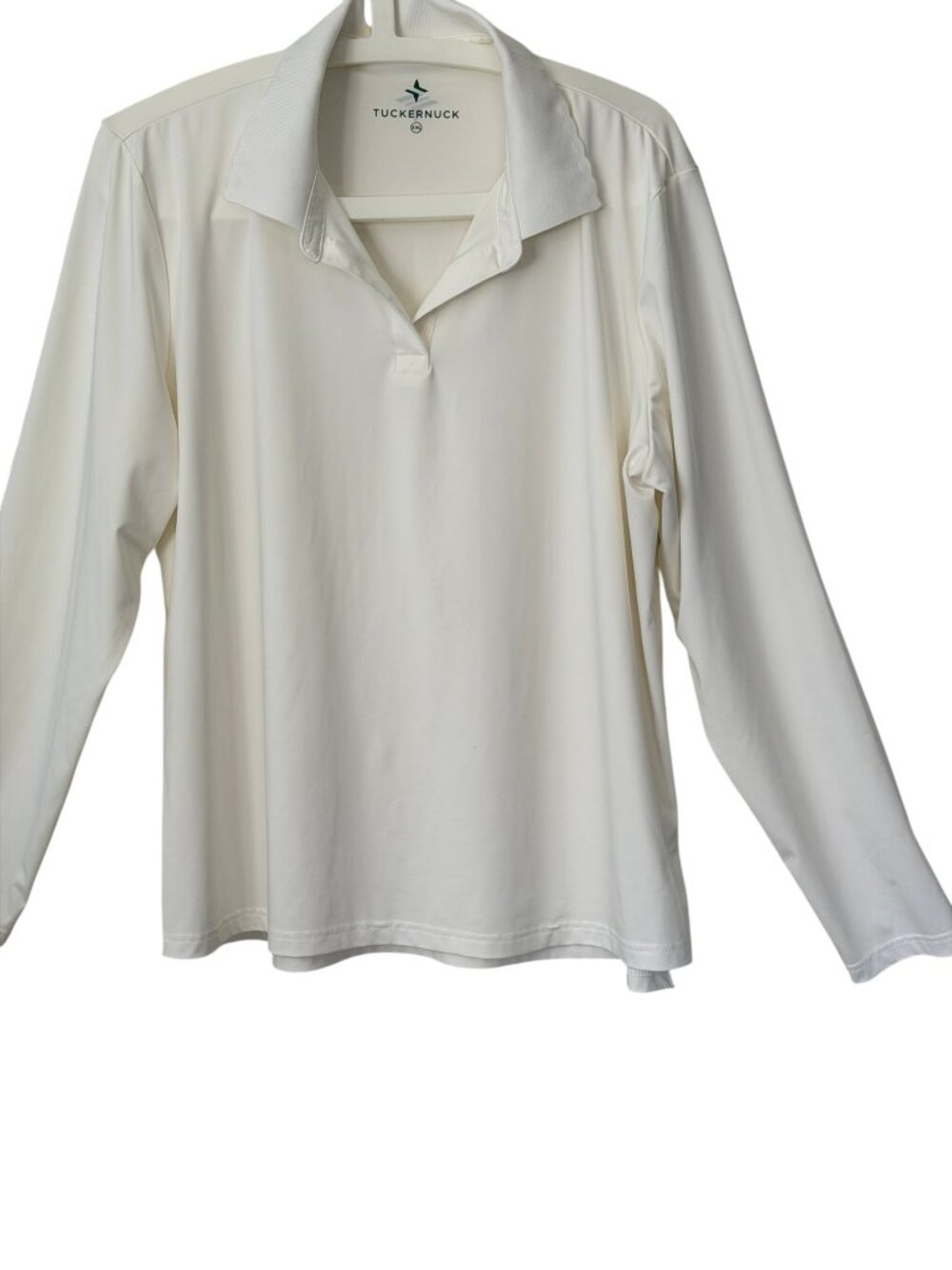 Tuckernuck Tnuck Sport Performance Caroline Polo Scallop Collar Long Sleeve XXL